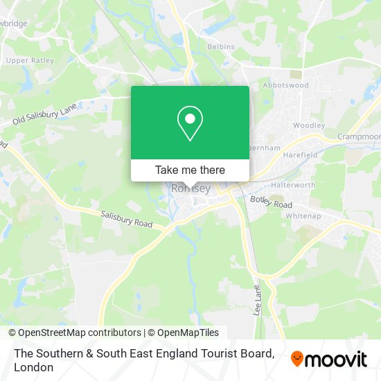 The Southern & South East England Tourist Board map