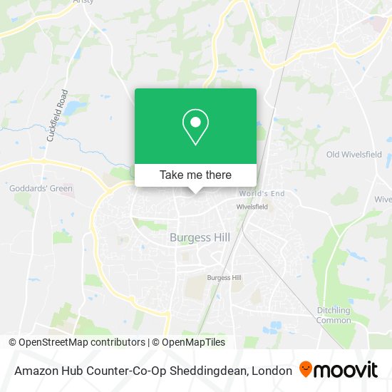 Amazon Hub Counter-Co-Op Sheddingdean map