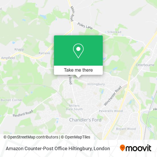 Amazon Counter-Post Office Hiltingbury map