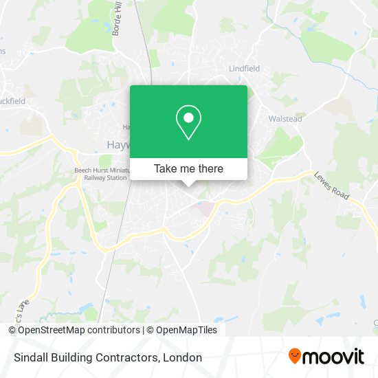 Sindall Building Contractors map