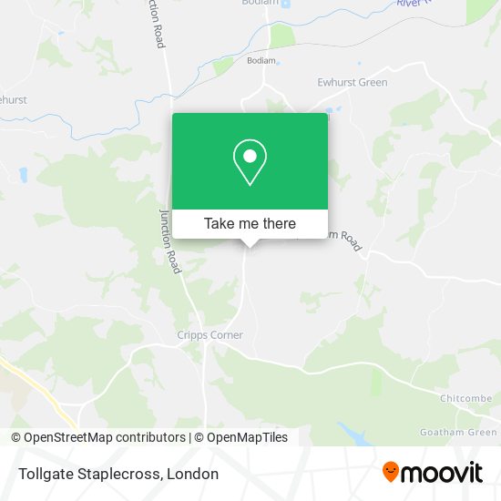 Tollgate Staplecross map