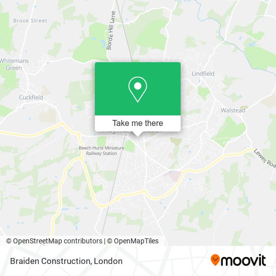 Braiden Construction map