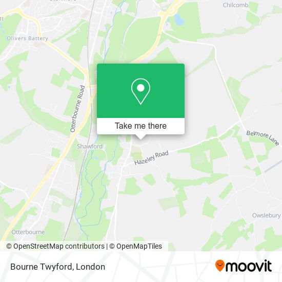 Bourne Twyford map