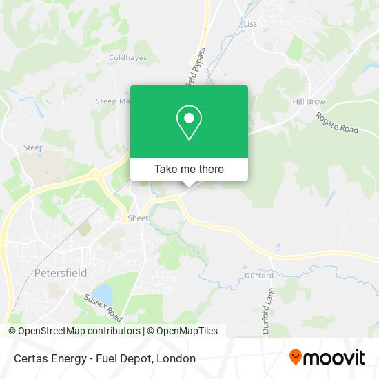 Certas Energy - Fuel Depot map