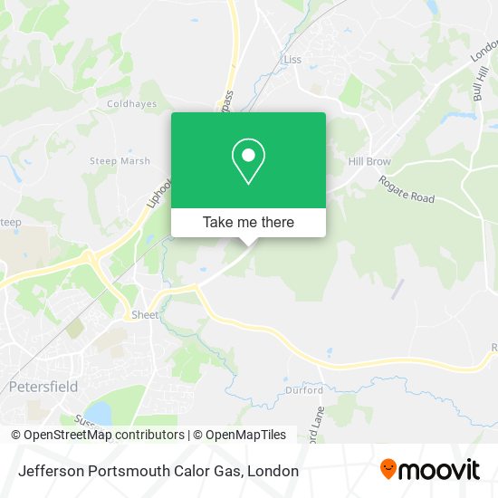 Jefferson Portsmouth Calor Gas map