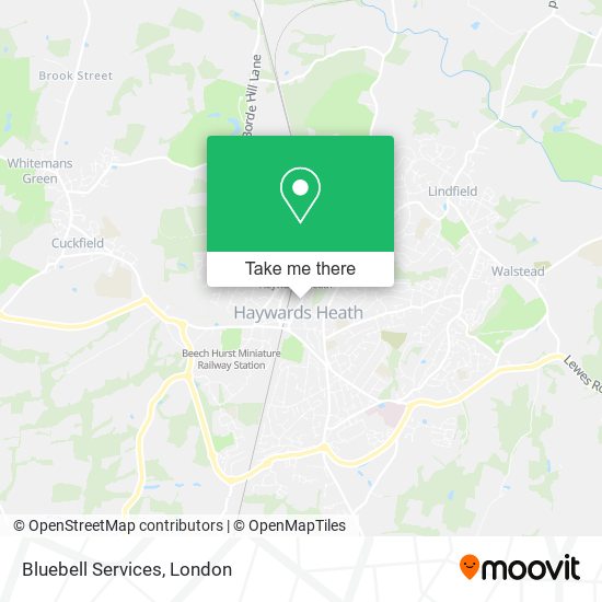 Bluebell Services map