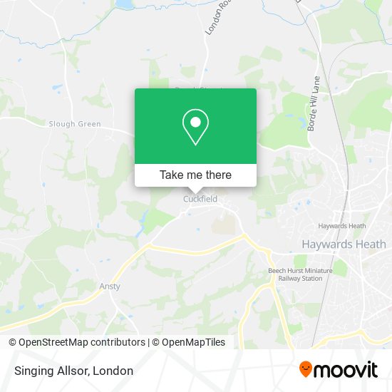 Singing Allsor map