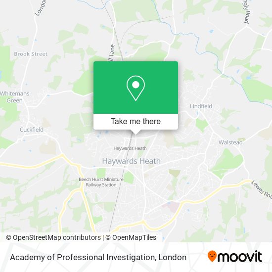 Academy of Professional Investigation map