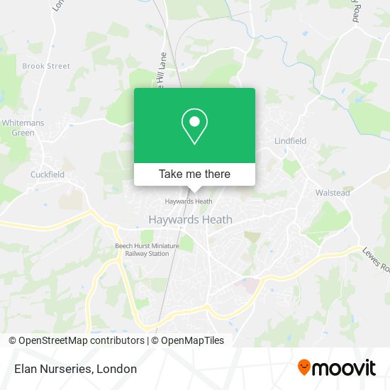 Elan Nurseries map