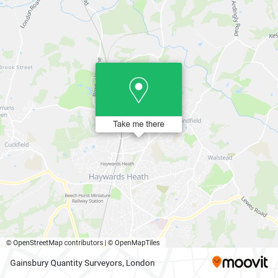 Gainsbury Quantity Surveyors map