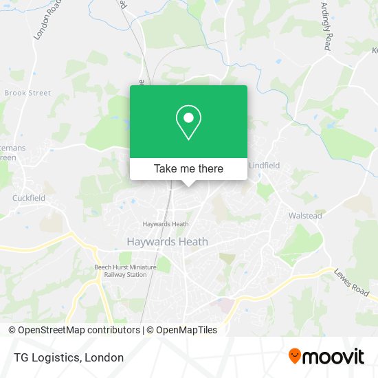 TG Logistics map