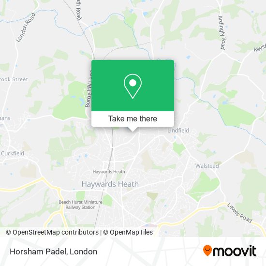Horsham Padel map