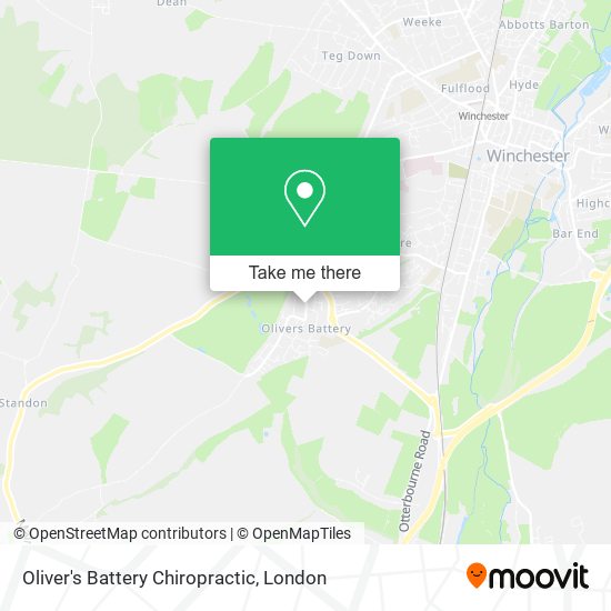 Oliver's Battery Chiropractic map
