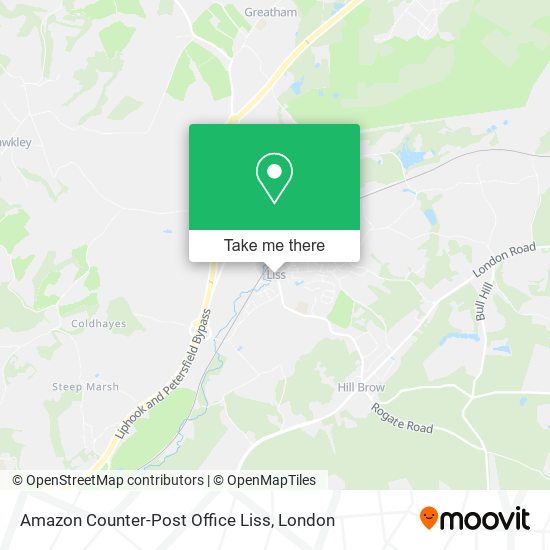 Amazon Counter-Post Office Liss map