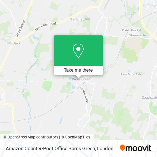 Amazon Counter-Post Office Barns Green map