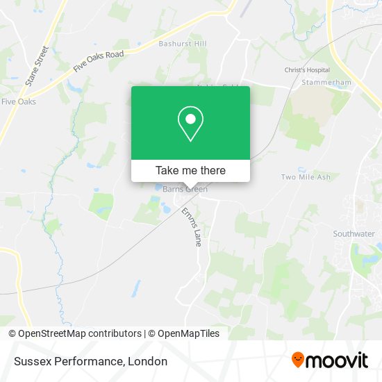 Sussex Performance map