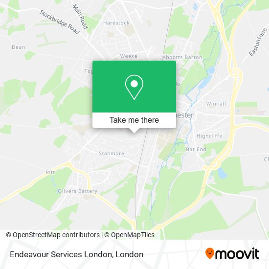 Endeavour Services London map