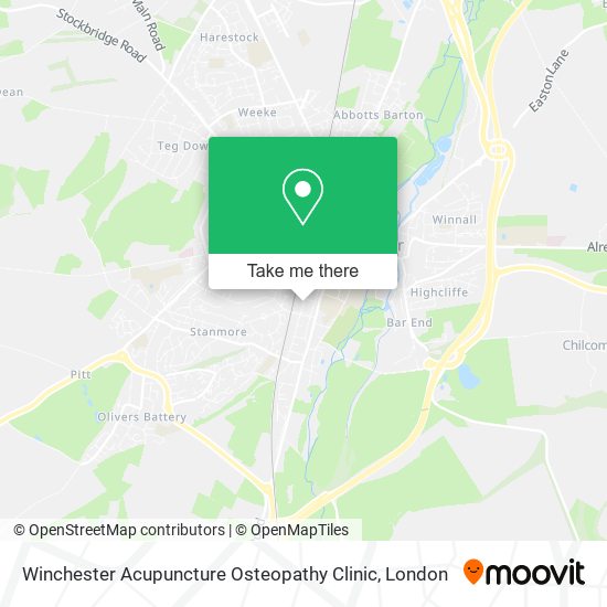 Winchester Acupuncture Osteopathy Clinic map