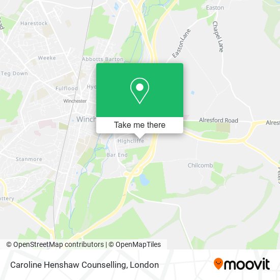 Caroline Henshaw Counselling map