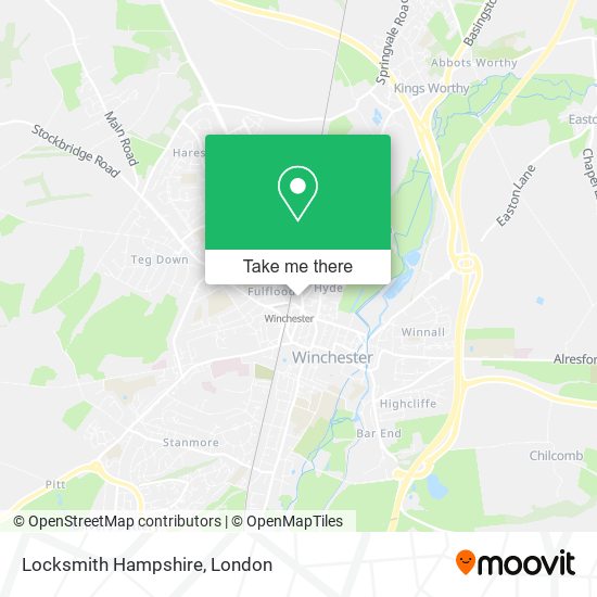 Locksmith Hampshire map