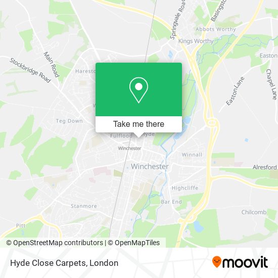 Hyde Close Carpets map
