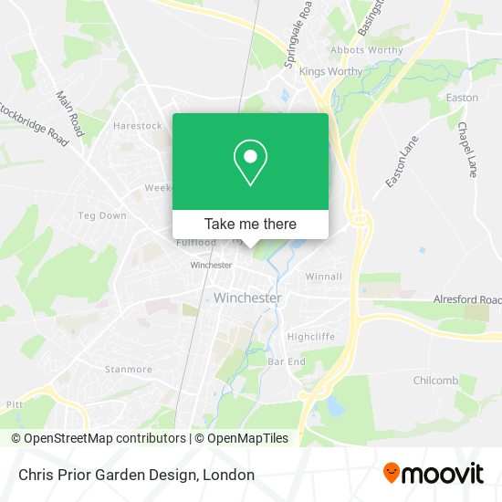 Chris Prior Garden Design map