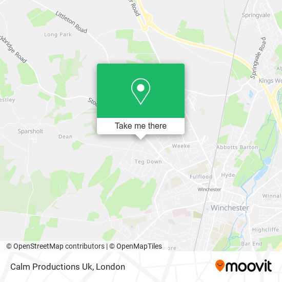 Calm Productions Uk map