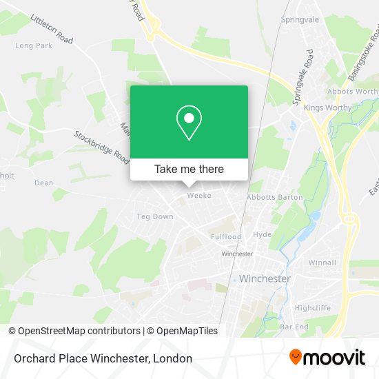 Orchard Place Winchester map