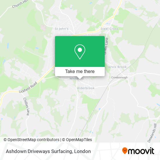 Ashdown Driveways Surfacing map