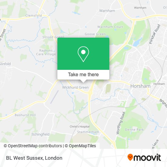 BL West Sussex map