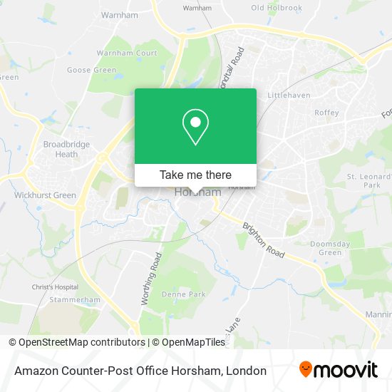 Amazon Counter-Post Office Horsham map