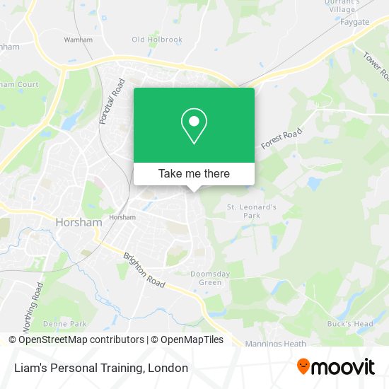 Liam's Personal Training map