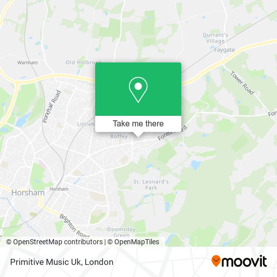 Primitive Music Uk map