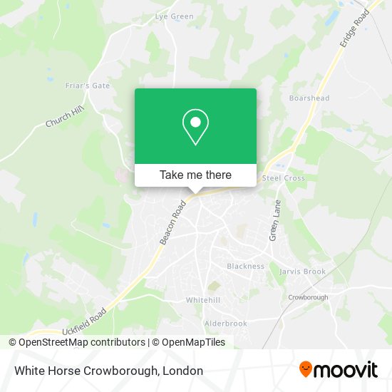 White Horse Crowborough map