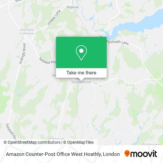 Amazon Counter-Post Office West Hoathly map