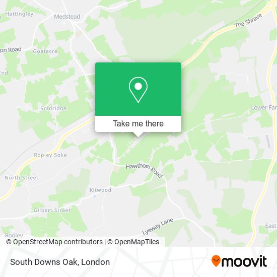 South Downs Oak map