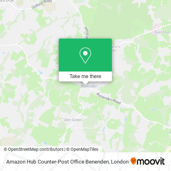 Amazon Hub Counter-Post Office Benenden map