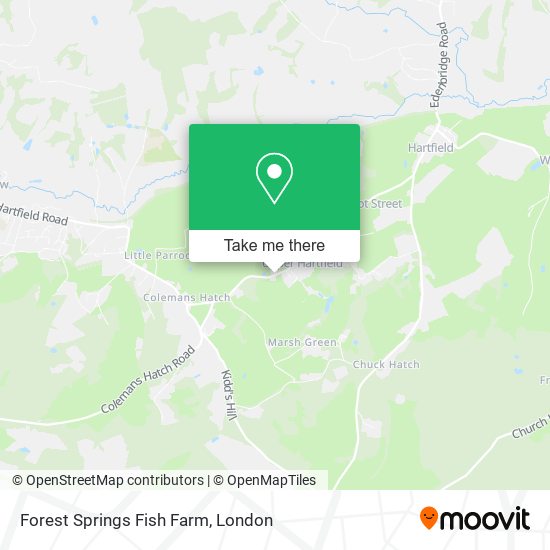 How to get to Forest Springs Fish Farm in Wealden by Bus or Train?