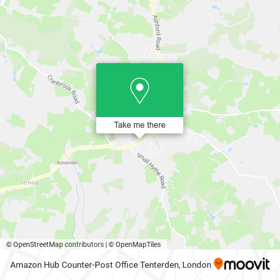 Amazon Hub Counter-Post Office Tenterden map
