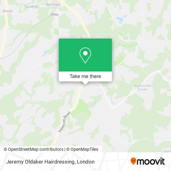 Jeremy Oldaker Hairdressing map
