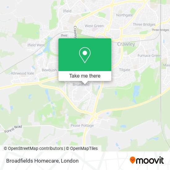 Broadfields Homecare map