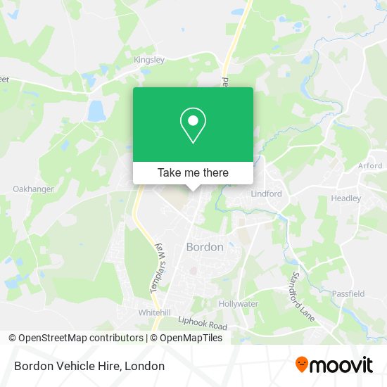 Bordon Vehicle Hire map