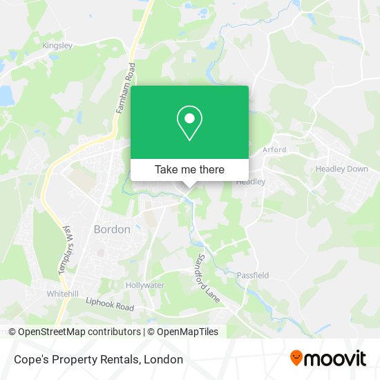 Cope's Property Rentals map