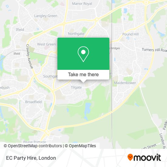 EC Party Hire map