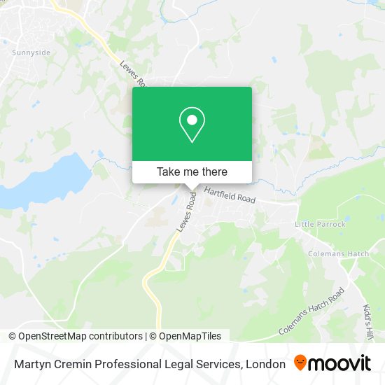 Martyn Cremin Professional Legal Services map
