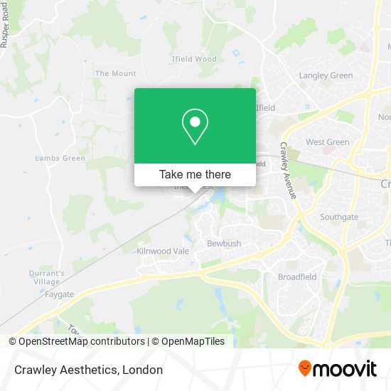 Crawley Aesthetics map
