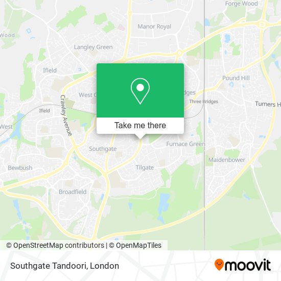 Southgate Tandoori map