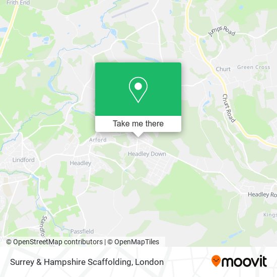 Surrey & Hampshire Scaffolding map