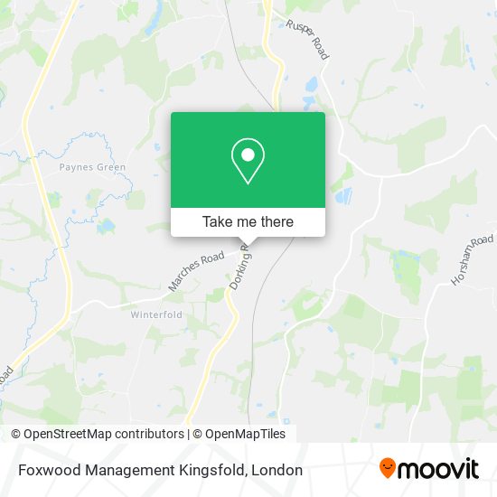 Foxwood Management Kingsfold map