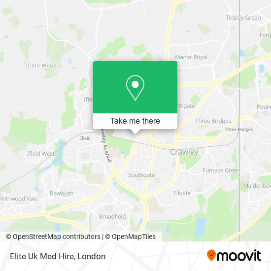 Elite Uk Med Hire map